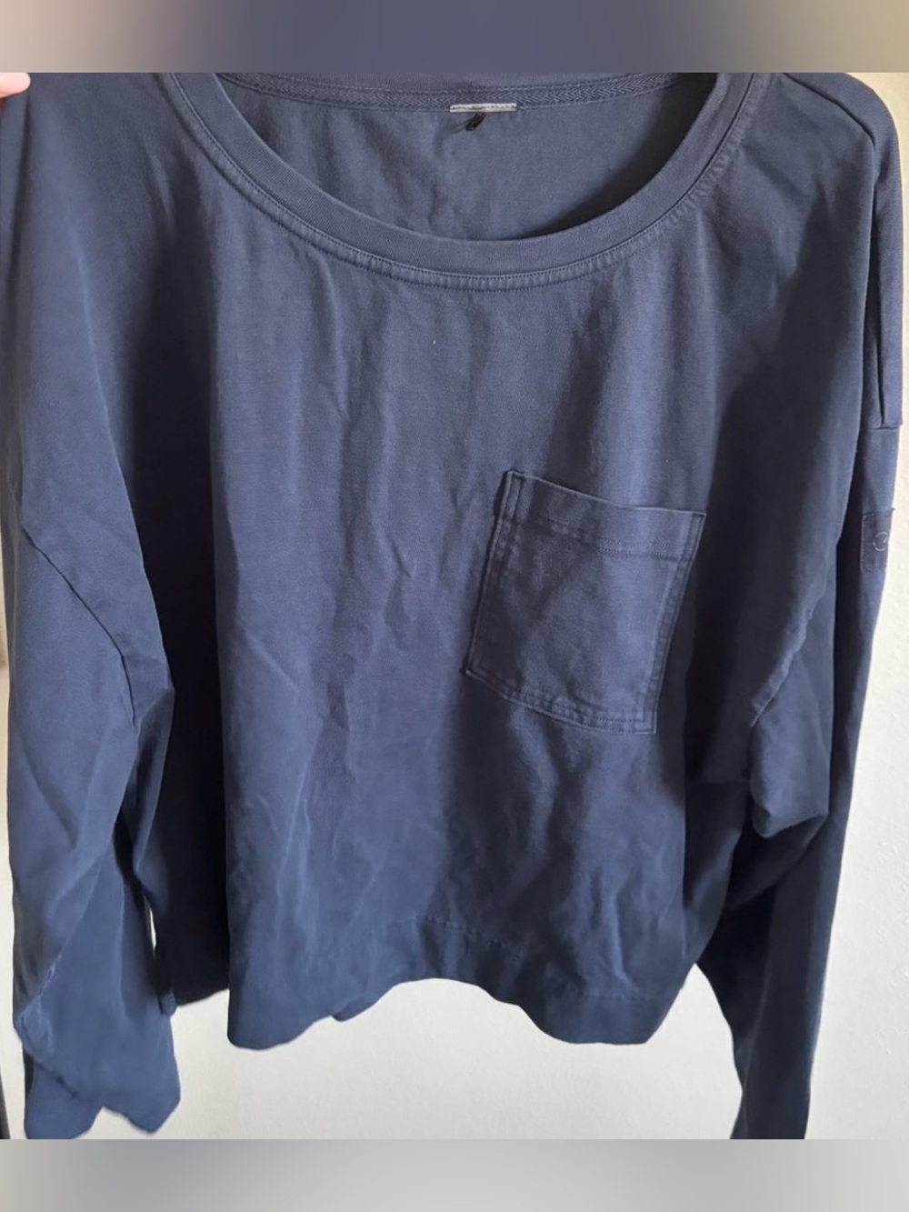 Calia blue cropped long sleeve